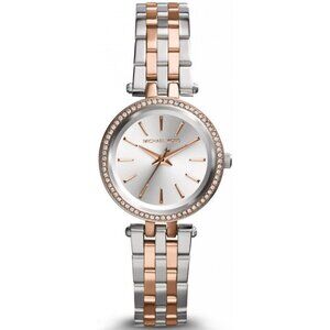 Michael Kors MK3298 Women's Mini Darci Two-Tone Gold Silver Crystal Bezel Watch